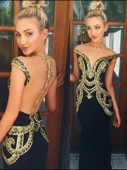 Latest Crystal Mermaid Formal Occasion Dress with Beadings Sweep Train Open Back Evening Gown Latest Crystal Mermaid Formal Occasion Dress with Beadings Sweep Train Open Back Evening Gown