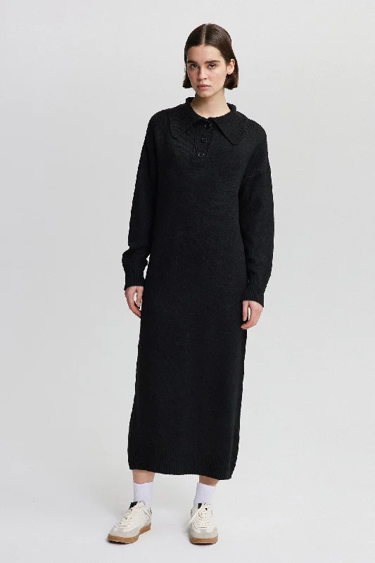 POLO NECK KNIT DRESS