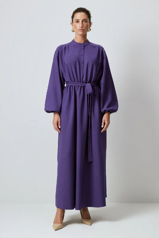 CREPE DRESS WITH BELT