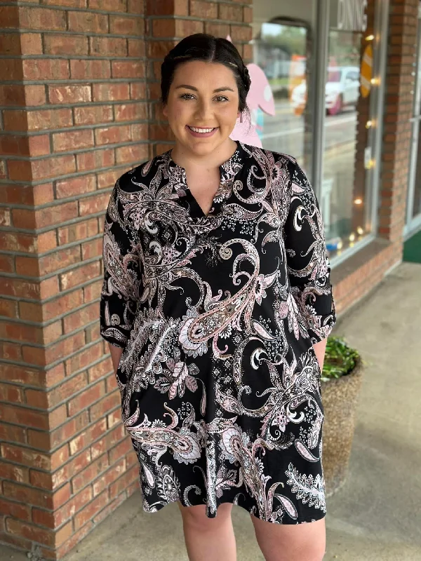 Scarlett Black Paisley Dress