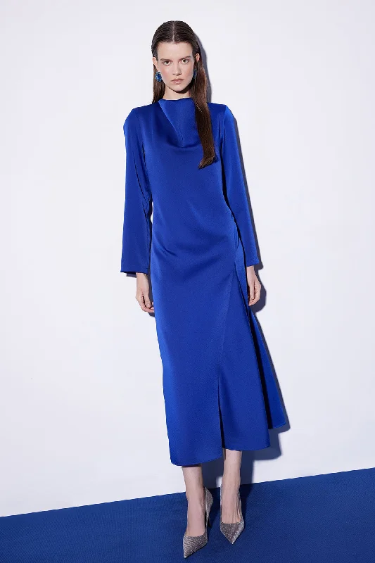 SATIN DRESS WITH BELT