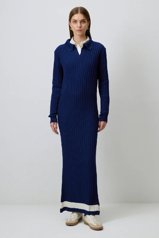 POLO COLLAR KNIT DRESS