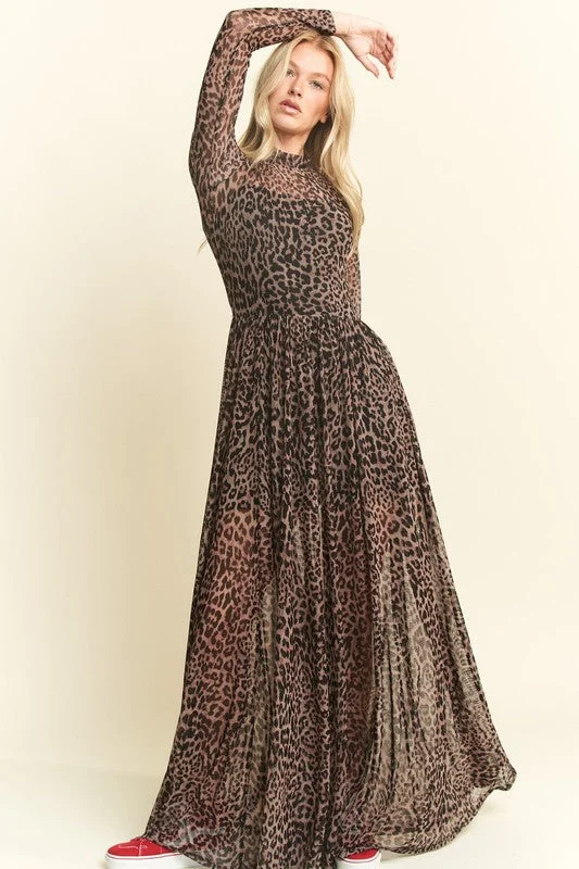 Kitts Cheetah Mesh Dress