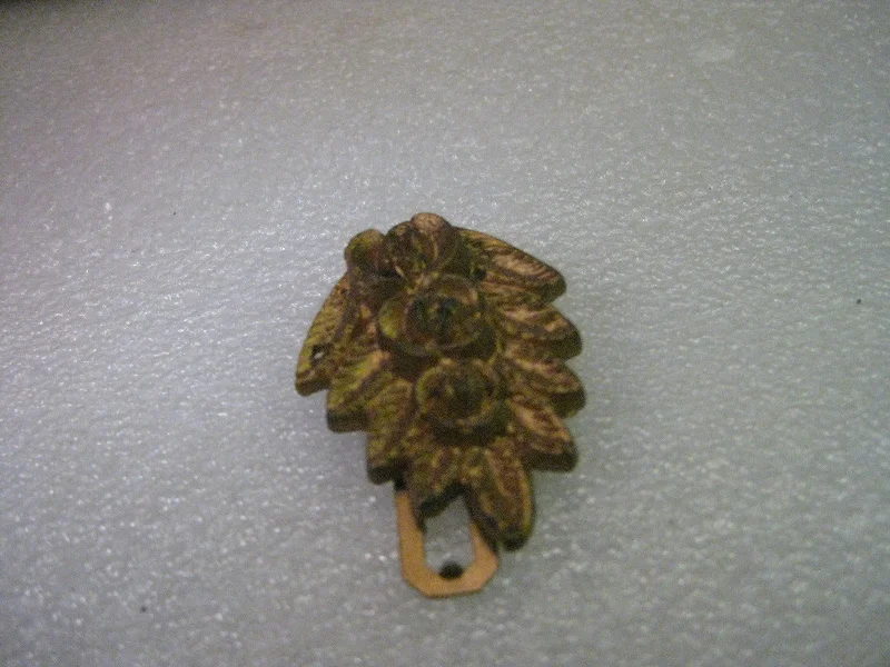 Vintage Art Deco Rose Single Shoe or Dress Clip, Goldtone