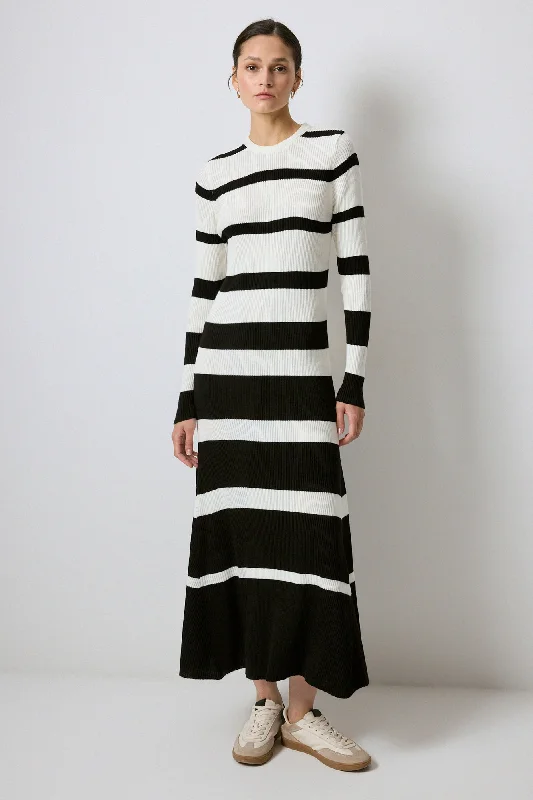STRIPED KNIT DRESS