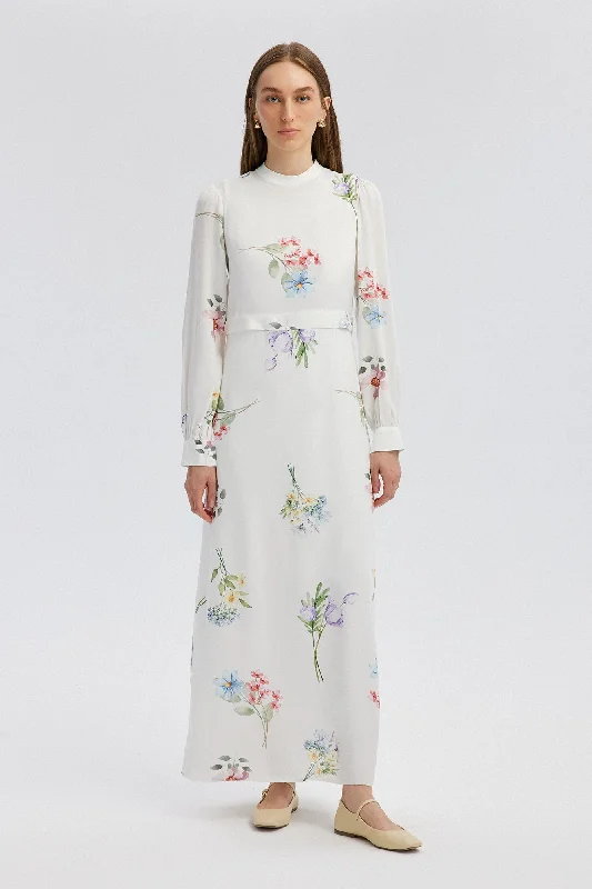 FLORAL PATTERNED RELAX FIT DRESS