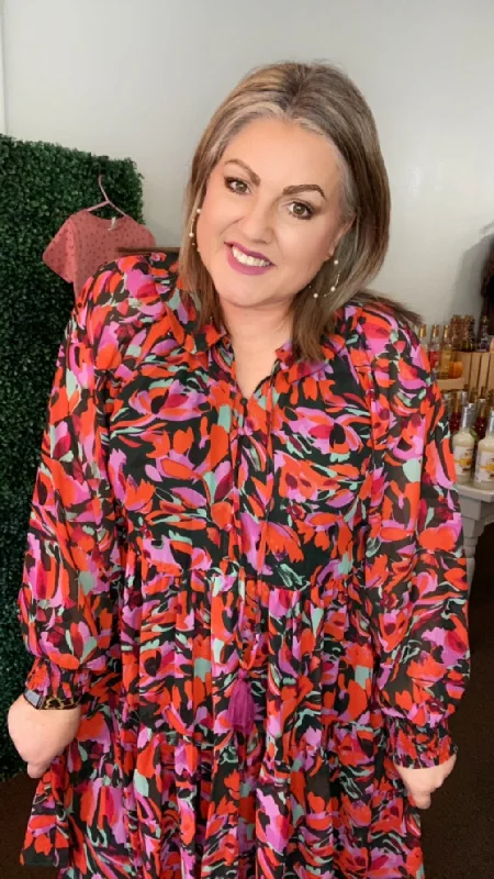 Entro Fall Floral Dress