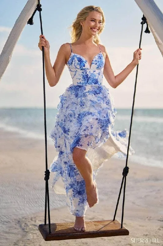 Sherri Hill 56098 - Floral A-Line Prom Dress