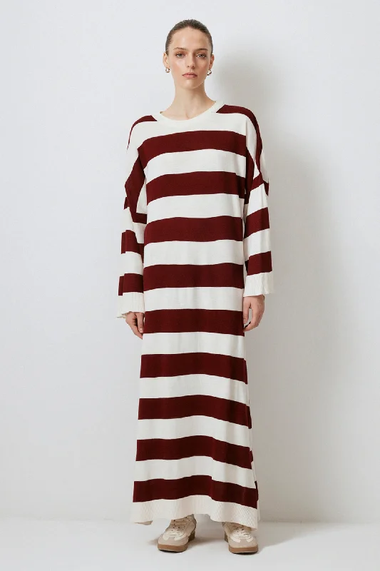 THIN STRIPED KNIT DRESS
