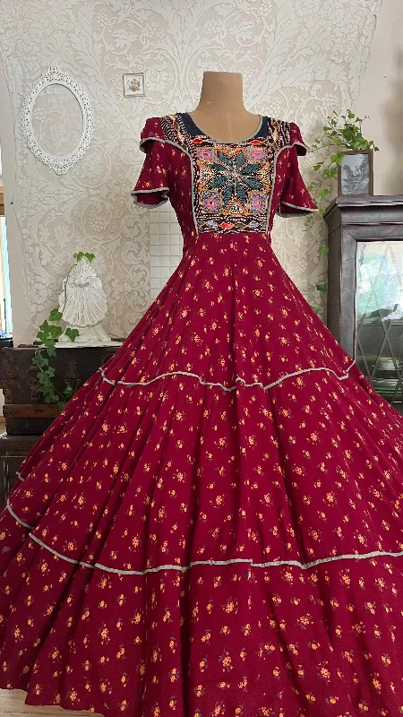 The Star Incredible Vintage Embroidered Full Sweep Dress