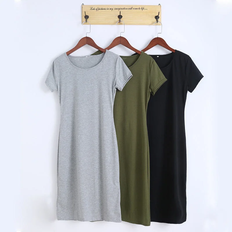 2017 Fashion Casual Summer Women Dress Elegant Ladies Sexy Solid Short Sleeve Office MAY8_35 2017 Fashion Casual Summer Women Dress Elegant Ladies Sexy Solid Short Sleeve Office MAY8_35