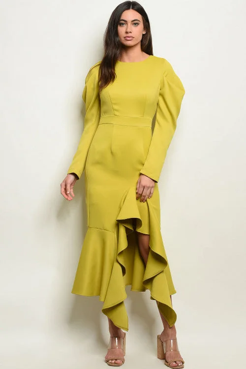 Deep Yellow Lime Dress