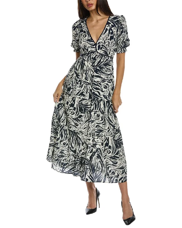 ba&sh Tiered Midi Dress Comfortable Casual Midi Dress