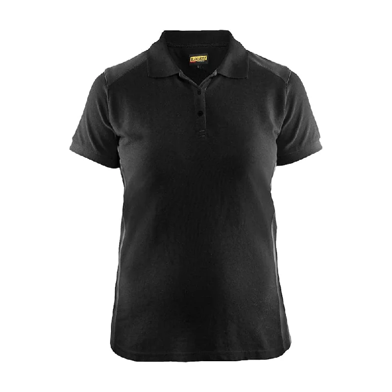 Blaklader 3390 Women's Polo Shirt Black/Dark Grey Classic Solid Short Shirt