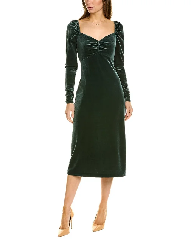 Boden Velvet Jersey Midi Dress Trendy Boho Midi Dress