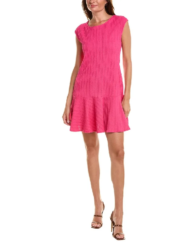 Isaac Mizrahi Flounce Mini Dress Trendy Crossover Mini Dress