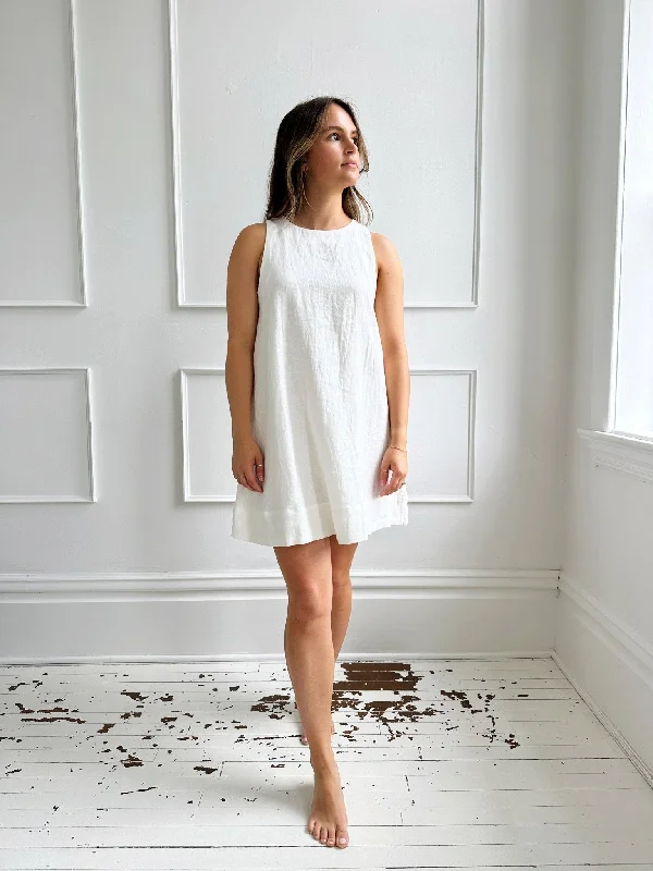 Sleeveless Linen Mini Dress- FINAL SALE Elegant Silk Mini Dress