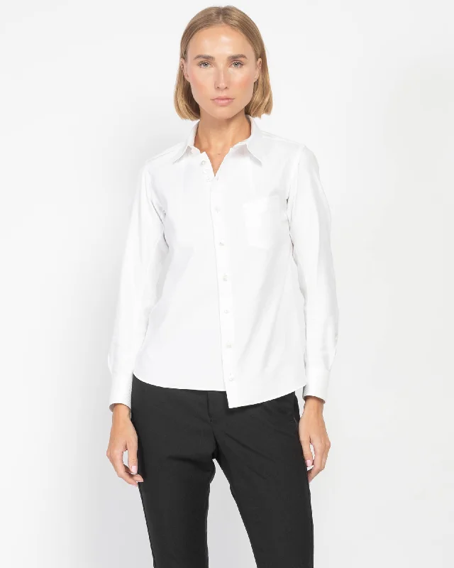 Asymmetric Classic Shirt Casual Loose Short Sleeve