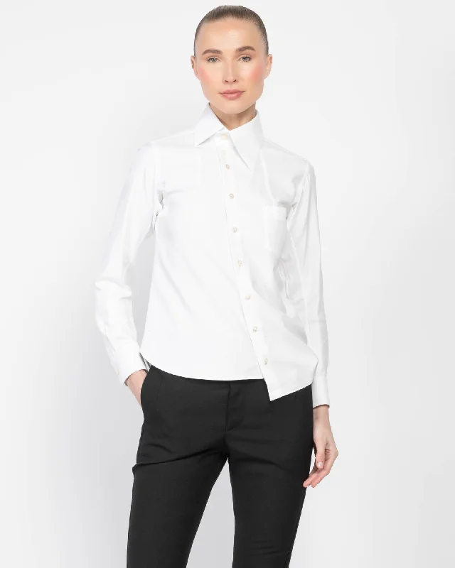 Asymmetric Shirt Comfortable Short Sleeve Blouse