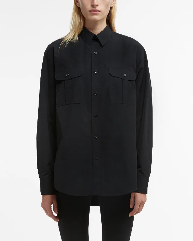 Oversized Shirt Elegant Button-Down Short Shirt