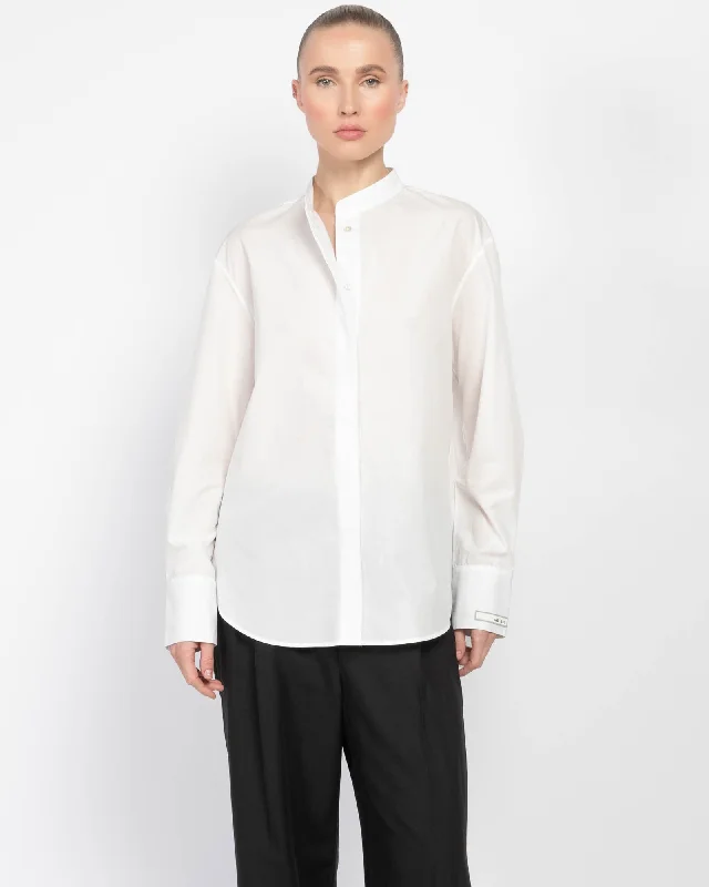 Collarless Shirt Modern Fit Short Sleeve