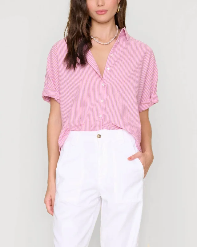 Teddy Shirt Chic Button-Up Short Shirt