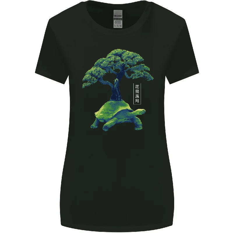 Abstract Tortoise Tree Womens Wider Cut T-Shirt Chenille Blend Fleece Blend Nylon Blend Abstract Tortoise Tree Womens Wider Cut T-Shirt Chenille Blend Fleece Blend Nylon Blend