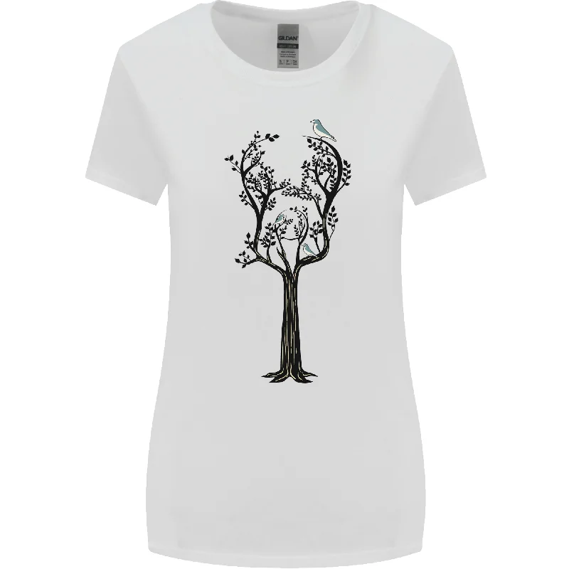 Acoustic Guitar Tree Guitarist Music Band Womens Wider Cut T-Shirt Hooded Caped Shawl Collar Acoustic Guitar Tree Guitarist Music Band Womens Wider Cut T-Shirt Hooded Caped Shawl Collar