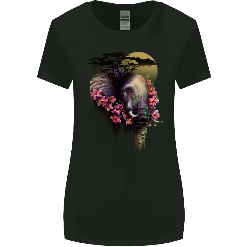African Elephant Ecology Womens Wider Cut T-Shirt Front Pockets Side Pockets Patch Pockets African Elephant Ecology Womens Wider Cut T-Shirt Front Pockets Side Pockets Patch Pockets