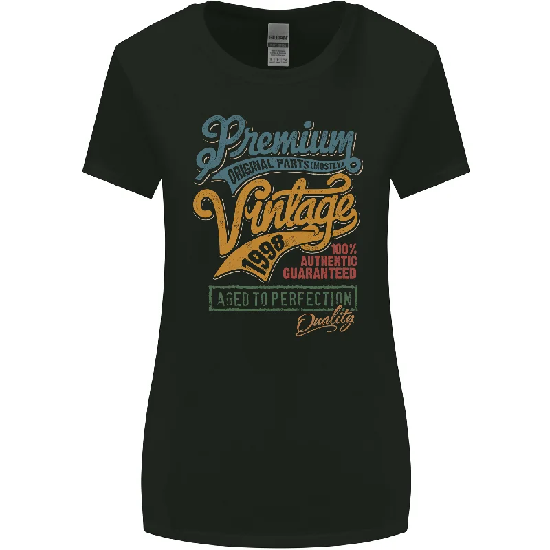 Aged to Perfection 25th Birthday 1998 Womens Wider Cut T-Shirt Anti-Pilling Machine Wash Handmade Aged to Perfection 25th Birthday 1998 Womens Wider Cut T-Shirt Anti-Pilling Machine Wash Handmade