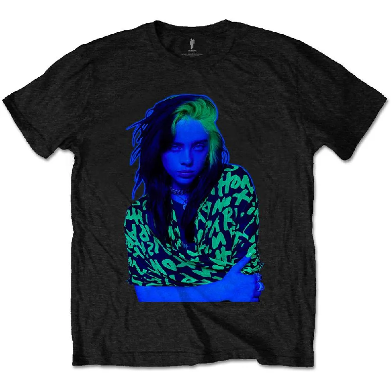 Billie Eilish T-Shirt: Press Photo Terry Blend Velvet Blend Canvas Blend