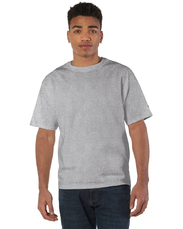 Champion Heritage Jersey Heavyweight T-Shirt | Oxford Gray Hooded Caped Shawl Collar Champion Heritage Jersey Heavyweight T-Shirt | Oxford Gray Hooded Caped Shawl Collar