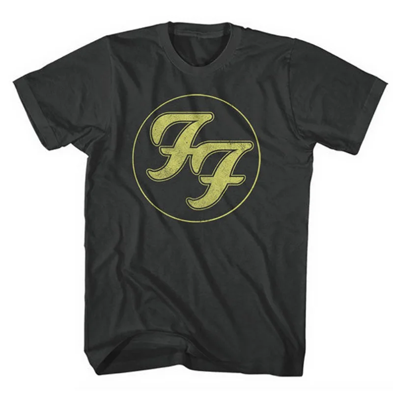 Foo Fighters | Official Band T-Shirt | Distressed FF Logo Hooded Caped Shawl Collar