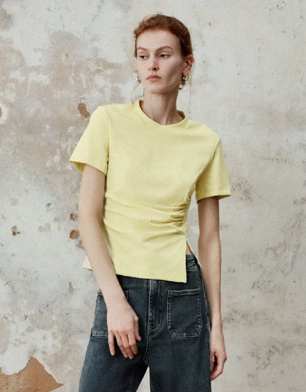 Crew Neck T-Shirt Collared T-Shirt Boat Neck A-Line
