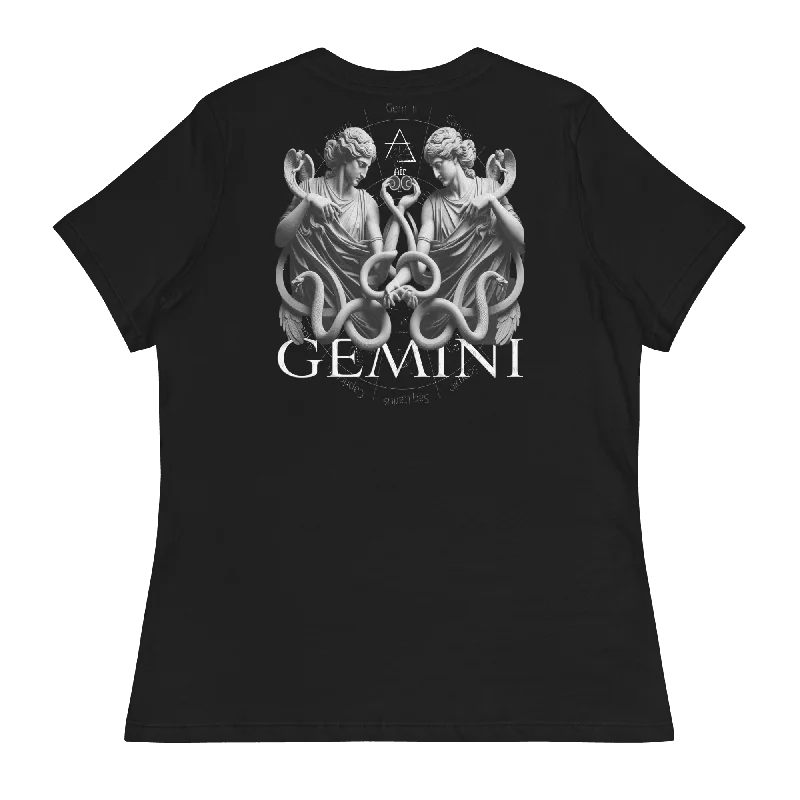 Deadpan Couture "Gemini" Women's Relaxed T-Shirt Chenille Brocade Lace