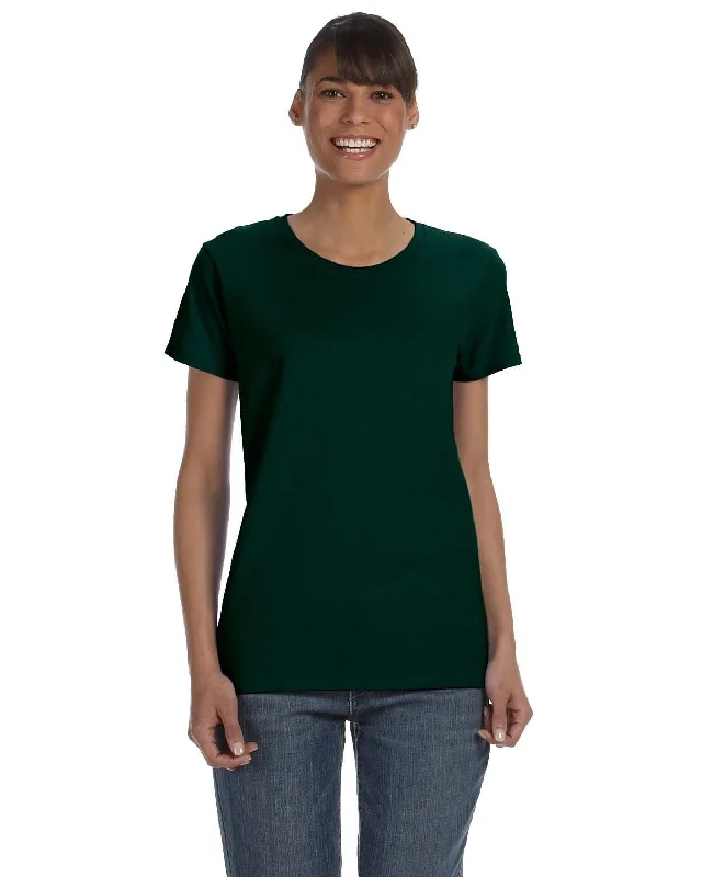 Gildan Ladies Lightweight 100% Cotton T-Shirt | Forest Green Front Pockets Side Pockets Patch Pockets Gildan Ladies Lightweight 100% Cotton T-Shirt | Forest Green Front Pockets Side Pockets Patch Pockets