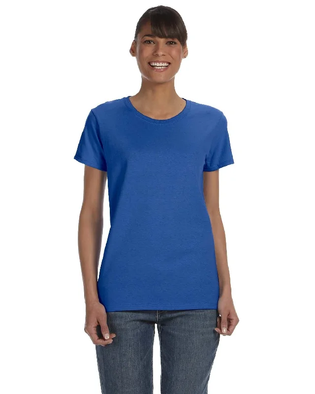 Gildan Ladies Lightweight 100% Cotton T-Shirt | Royal Fitted T-Shirt Seamless Stretchy Gildan Ladies Lightweight 100% Cotton T-Shirt | Royal Fitted T-Shirt Seamless Stretchy