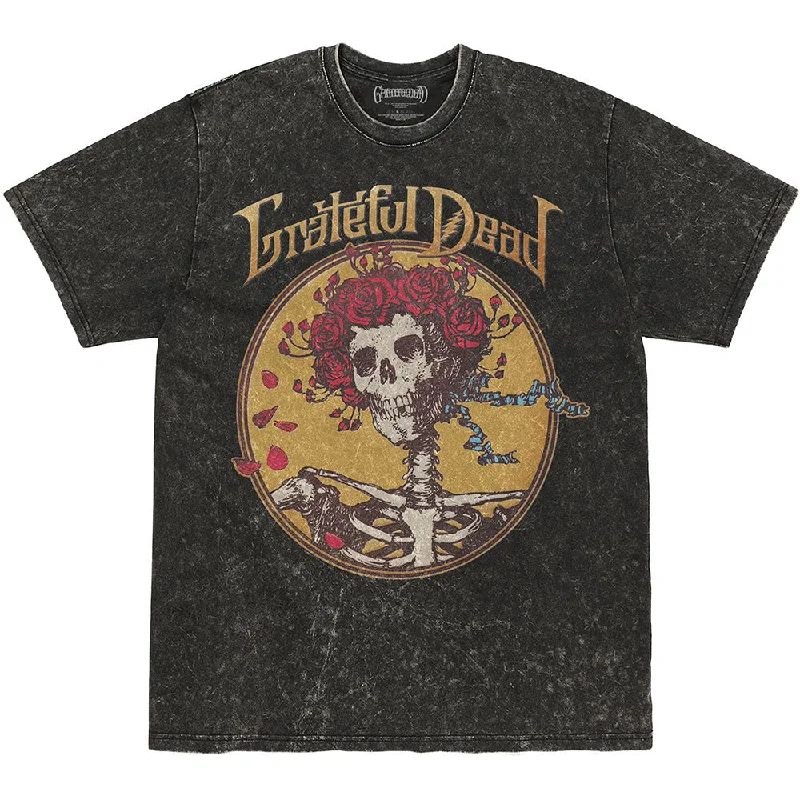 Grateful Dead | Official Band T-shirt | Best of Cover (Dip-Dye, Mineral Wash) Embroidered Appliqued Beaded