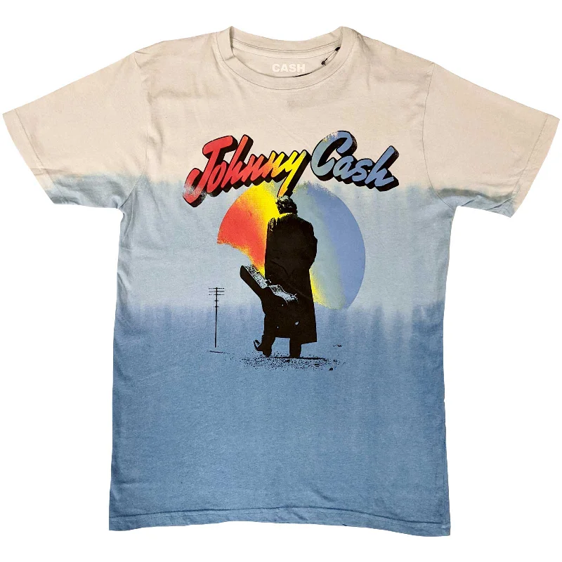Johnny Cash | Official Band T-Shirt | Walking Guitar (Wash Collection) Layered Multi-layer Single Layer Johnny Cash | Official Band T-Shirt | Walking Guitar (Wash Collection) Layered Multi-layer Single Layer