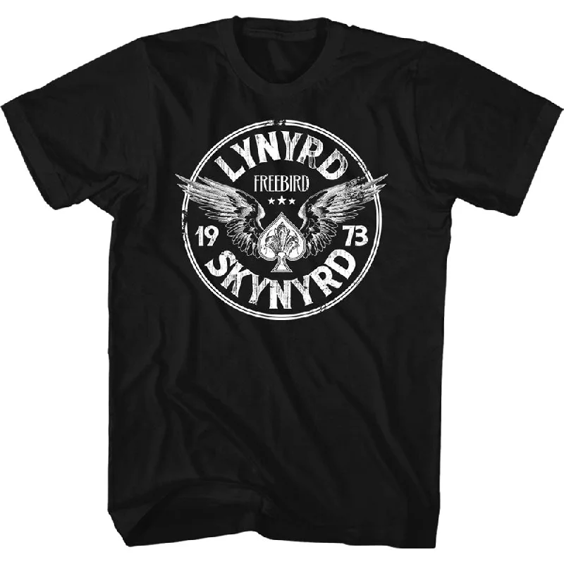 Lynyrd Skynyrd | Official Band T-Shirt | Freebird '73 Wings Faux Fur Fabric Real Fur Fabric Shearling Fabric