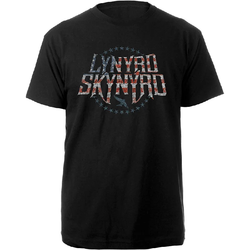 Lynyrd Skynyrd | Official Band T-shirt | Stars & Stripes Plaid T-Shirt Polka Dot Checkered