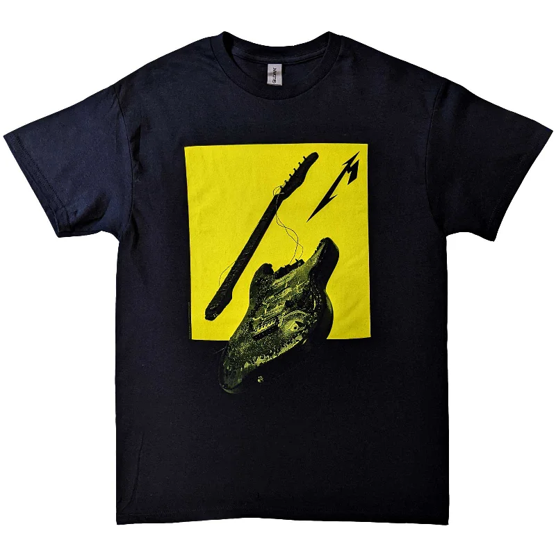 Metallica | Official Band T-Shirt | 72 Seasons Broken/Burnt Guitar (Back Print) Chenille Blend Fleece Blend Nylon Blend Metallica | Official Band T-Shirt | 72 Seasons Broken/Burnt Guitar (Back Print) Chenille Blend Fleece Blend Nylon Blend