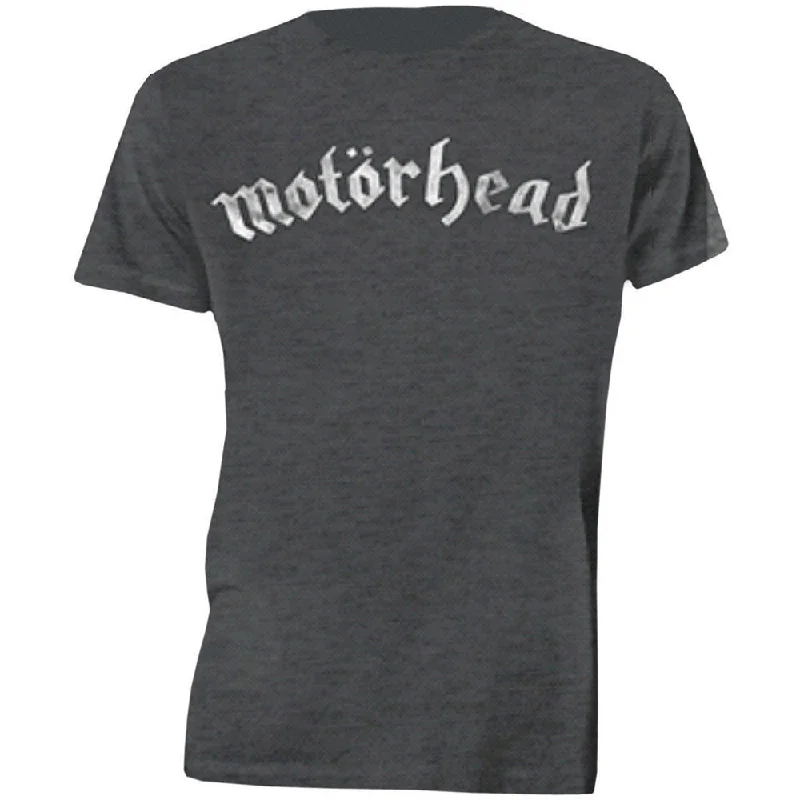 Motorhead | Official Band T-shirt | Distressed Logo Mesh Canvas Denim