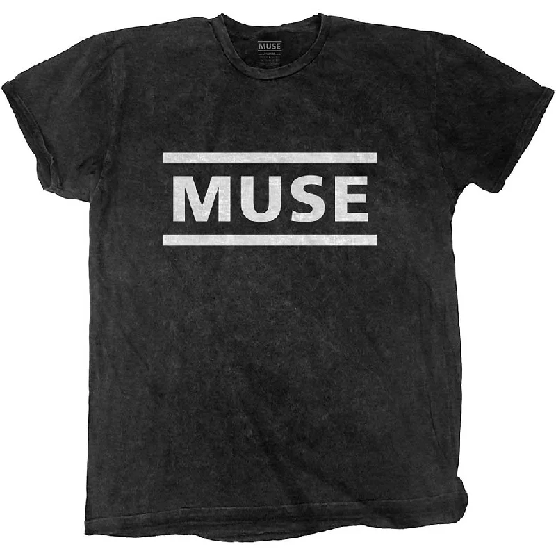 Muse | Official Band T-shirt | Logo (Dip-Dye) Beaded Sequined Faux Fur