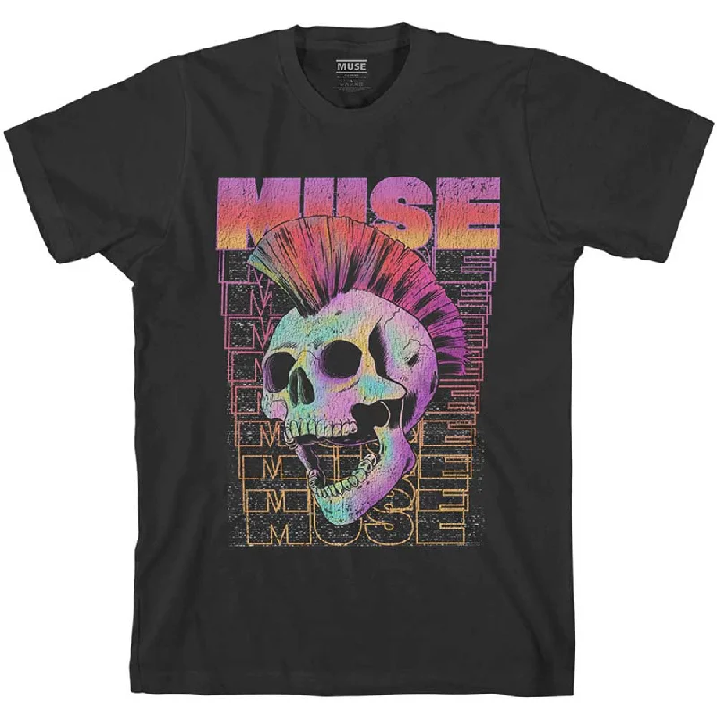 Muse | Official Band T-shirt | Mowhawk Skull Machine Wash Dry Clean Hand Wash