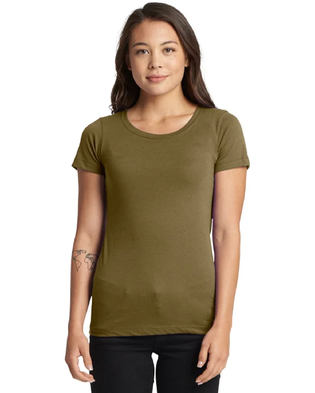 Next Level Ladies Ideal Short Sleeve Crew Tee | Military Green Boxy Fit Fitted Loose Next Level Ladies Ideal Short Sleeve Crew Tee | Military Green Boxy Fit Fitted Loose