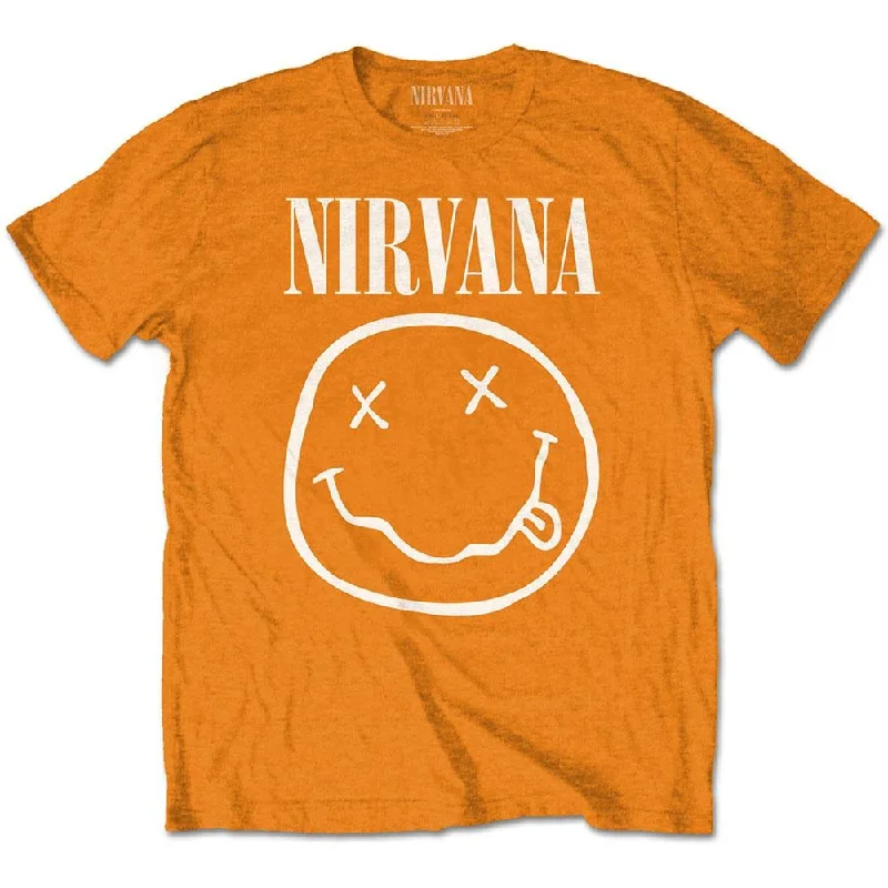 Nirvana Kids T-Shirt: Yellow Happy Face Chenille Blend Fleece Blend Nylon Blend