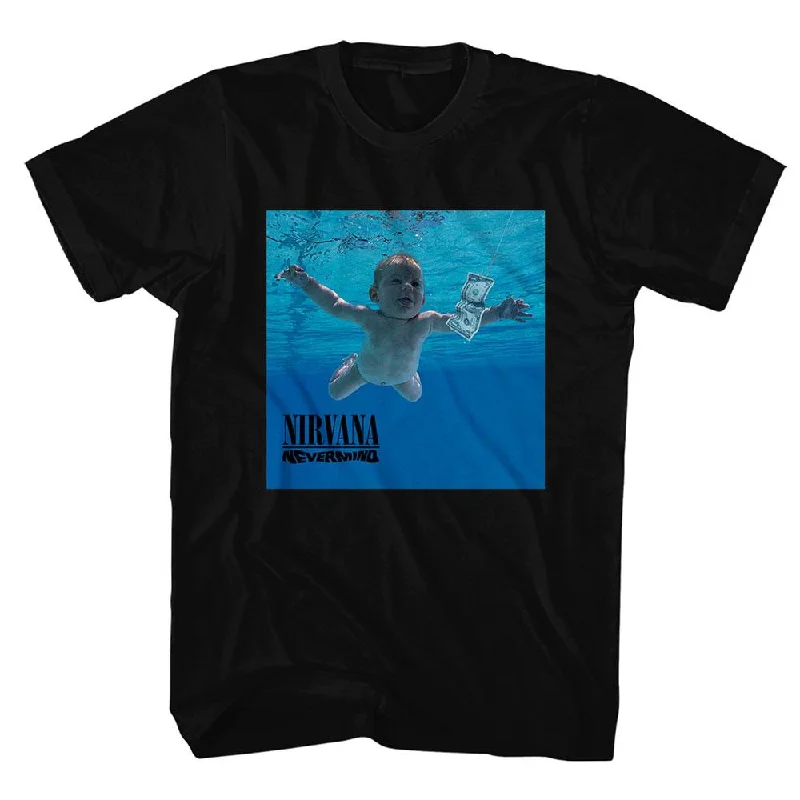 Nirvana | Official Band T-Shirt | Nevermind Album Solid Print Embellished