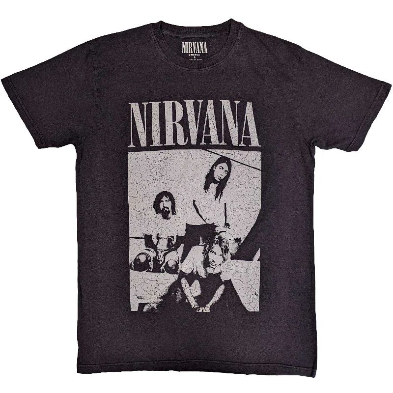 Nirvana | Official Band T-Shirt | Sitting (Distressed) Layered Multi-layer Single Layer Nirvana | Official Band T-Shirt | Sitting (Distressed) Layered Multi-layer Single Layer