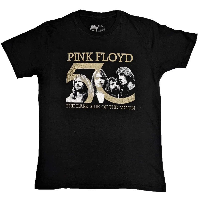 Pink Floyd | Official Band T-Shirt | Band Photo & 50th Logo Terry Blend Velvet Blend Canvas Blend Pink Floyd | Official Band T-Shirt | Band Photo & 50th Logo Terry Blend Velvet Blend Canvas Blend